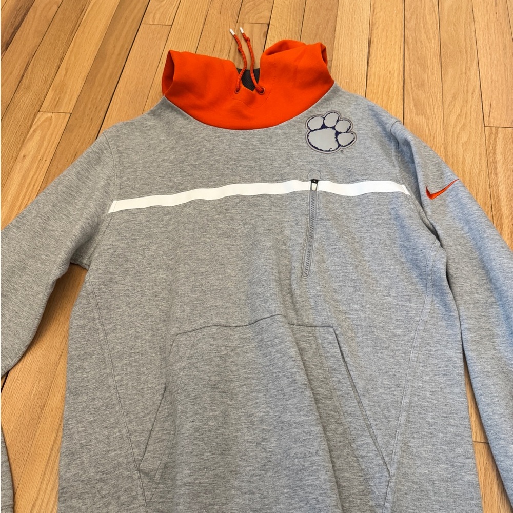 Gray and Orange Clemson Hoodie